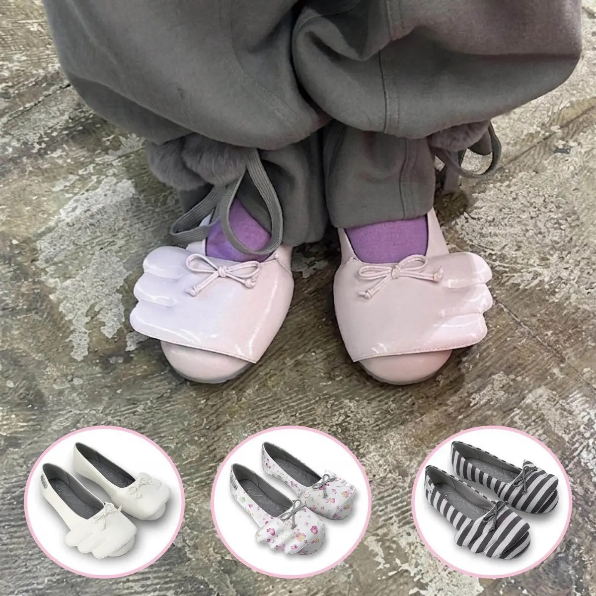 Women's Round-toe Bow-tied Slip-on Loafers Shoes