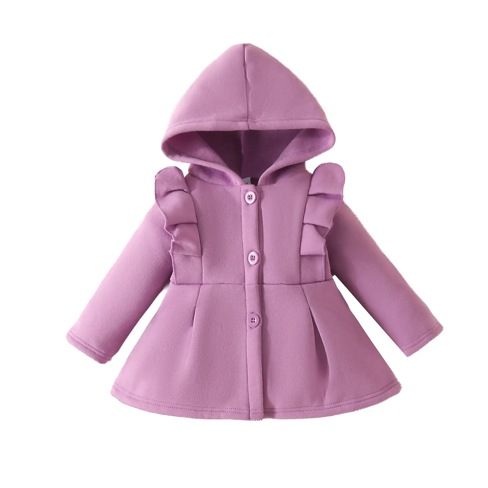 Padded Long Sleeve Coat Hooded
