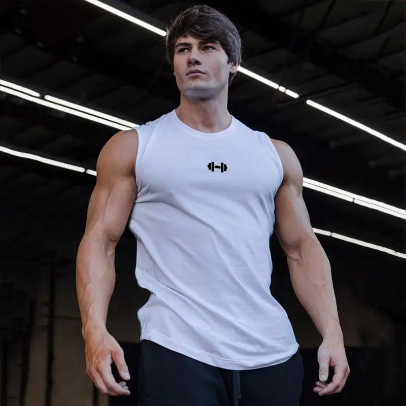 Men's Slim-fit Sleeveless Fitness Breathable Vest T-shirt