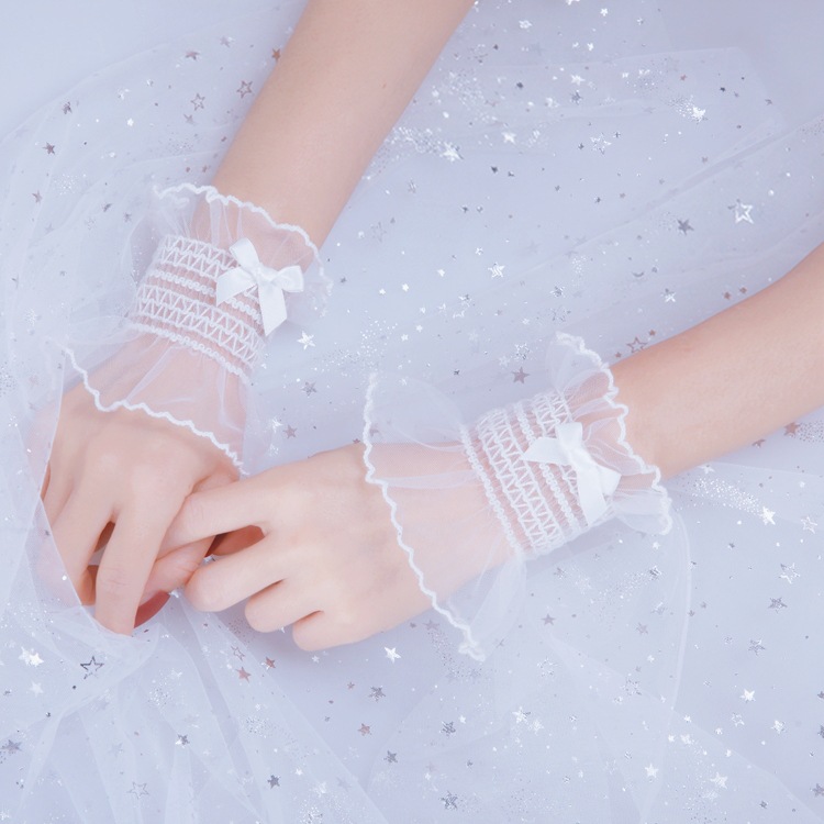 Title 2, Lolita Style Wristband Small Bowknot Lace Cuffs