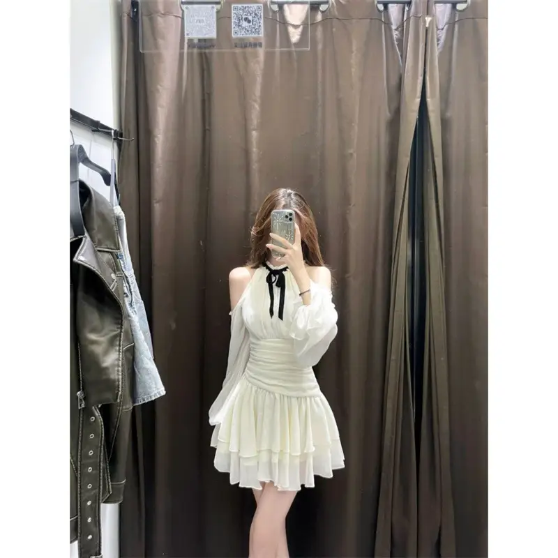 Fashion Lady Off-shoulder Halter Dress