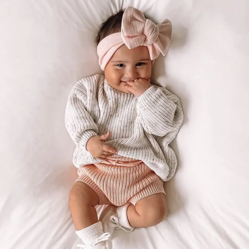 Childrens Knitted Top Babys Fallwinter Base Layer
