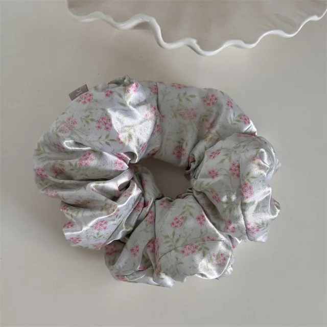 Floral Pillow Hair Ring High Elasticity Pink Green - Shop at LoveMi