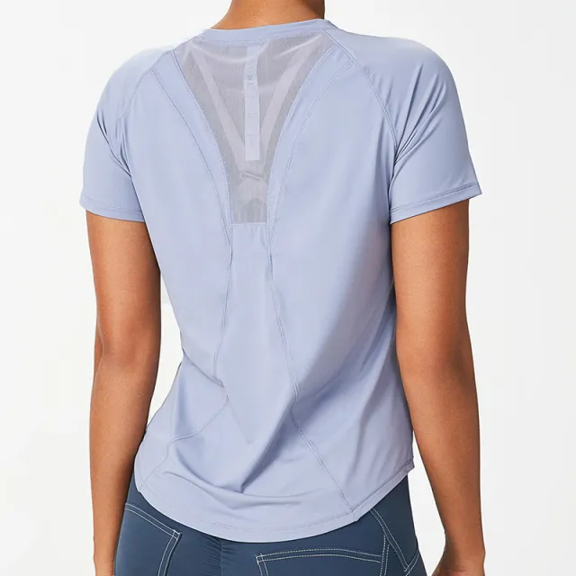 Yoga Nude Feel Loose Sports Top Women Blue - Shop at LoveMi