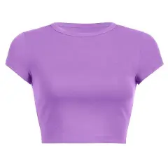 European And American DIY Summer Y2g Short-sleeved Women's T-shirt - Purple - View 1