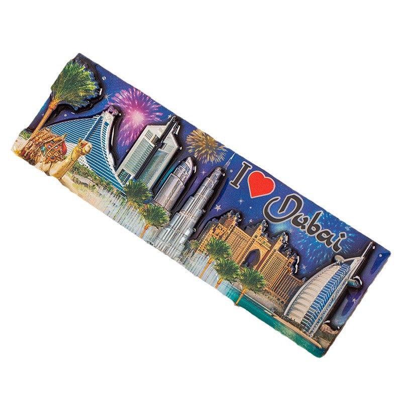 Wooden Dubai Tower And Burj Al Arab Fridge Magnet thumbnail 4