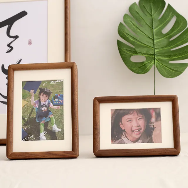 Black Walnut Table top Solid Wood Photo Frame Advanced Sense Black Walnut - Shop at LoveMi