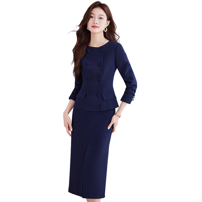 Women's Long-sleeved Professional Tailored Suit Skirt