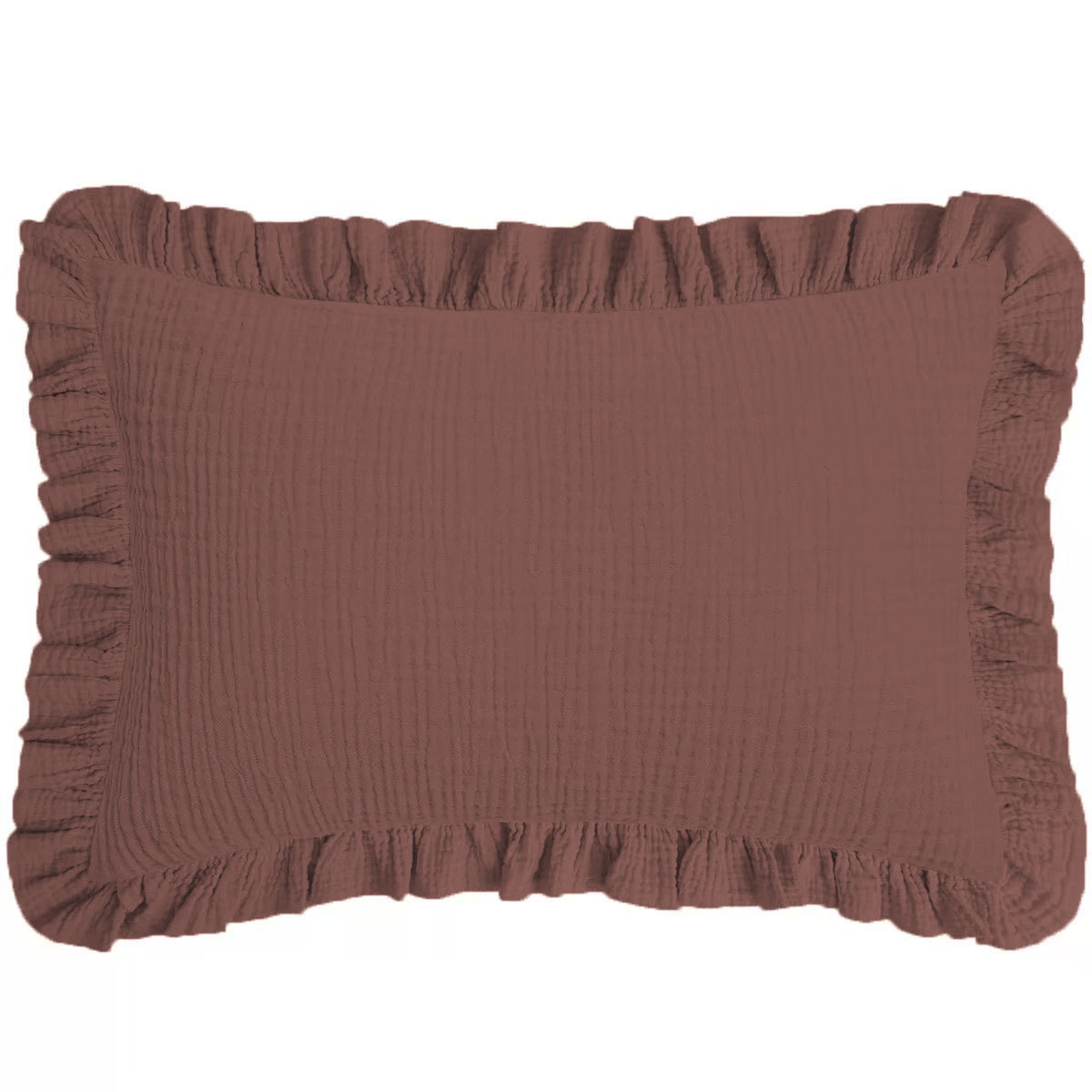 Breathable Cotton Gauze Ruffle Pillowcase For Children