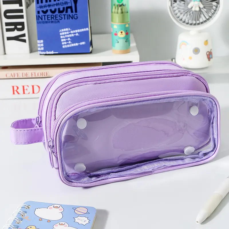 Transparent Pencil Case INS Style Milk Salty Series Carrying