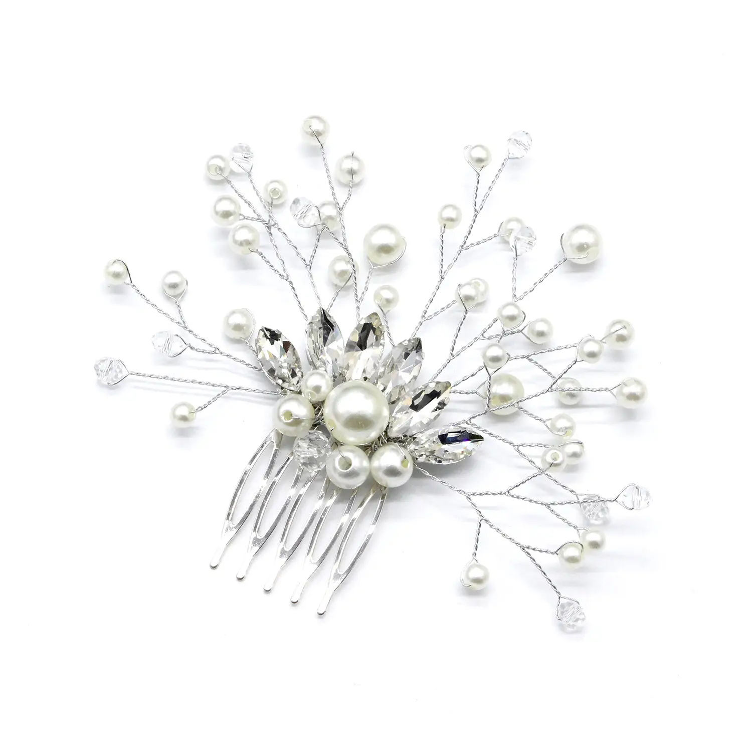 Bridal Headdress Pearl Hair Comb Wedding Bridal Accessories European And American Hot Sale Headdress Factory Direct Wholesale