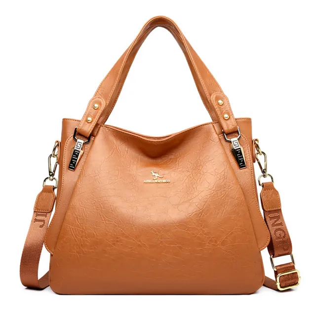 High Capacity Niche Design Tote Bag Elegant Shoulder Bag For Midlife Moms Khaki - Shop at LoveMi