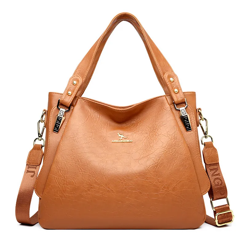 High-Capacity Niche-Design Tote Bag Elegant Shoulder Bag For Midlife Moms - Khaki