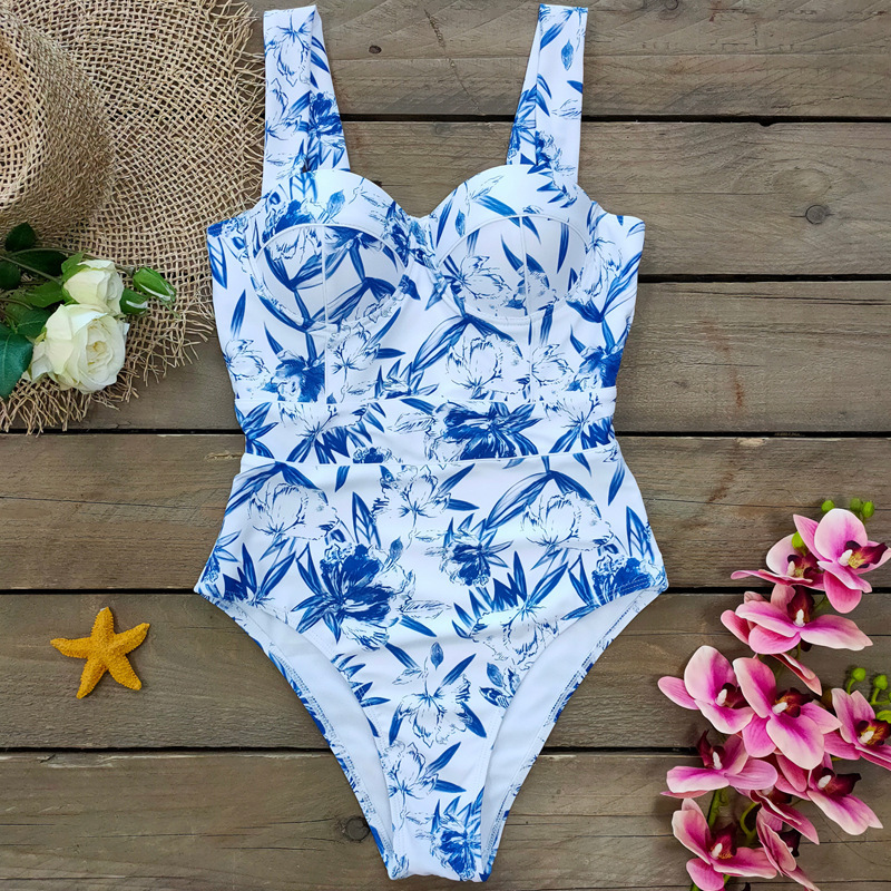 Gather Thin Flab Hiding One-piece Ladies Swimsuit - Image 10
