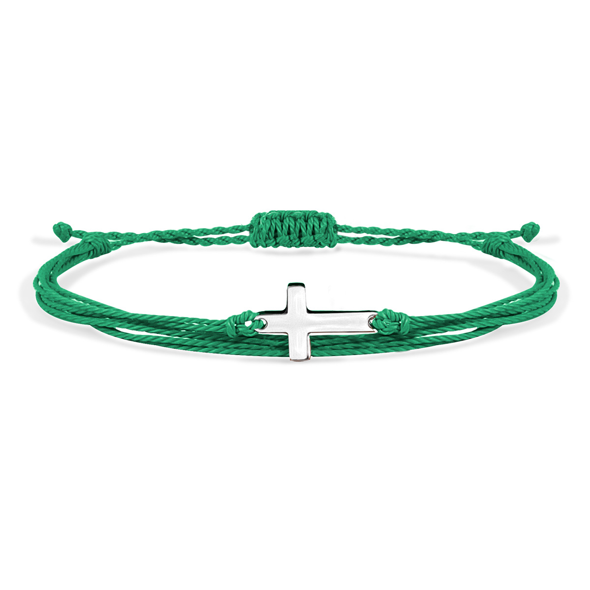 Titanium Steel Cross Woven Bracelet Couple Colorful Hand Woven Hand Rope