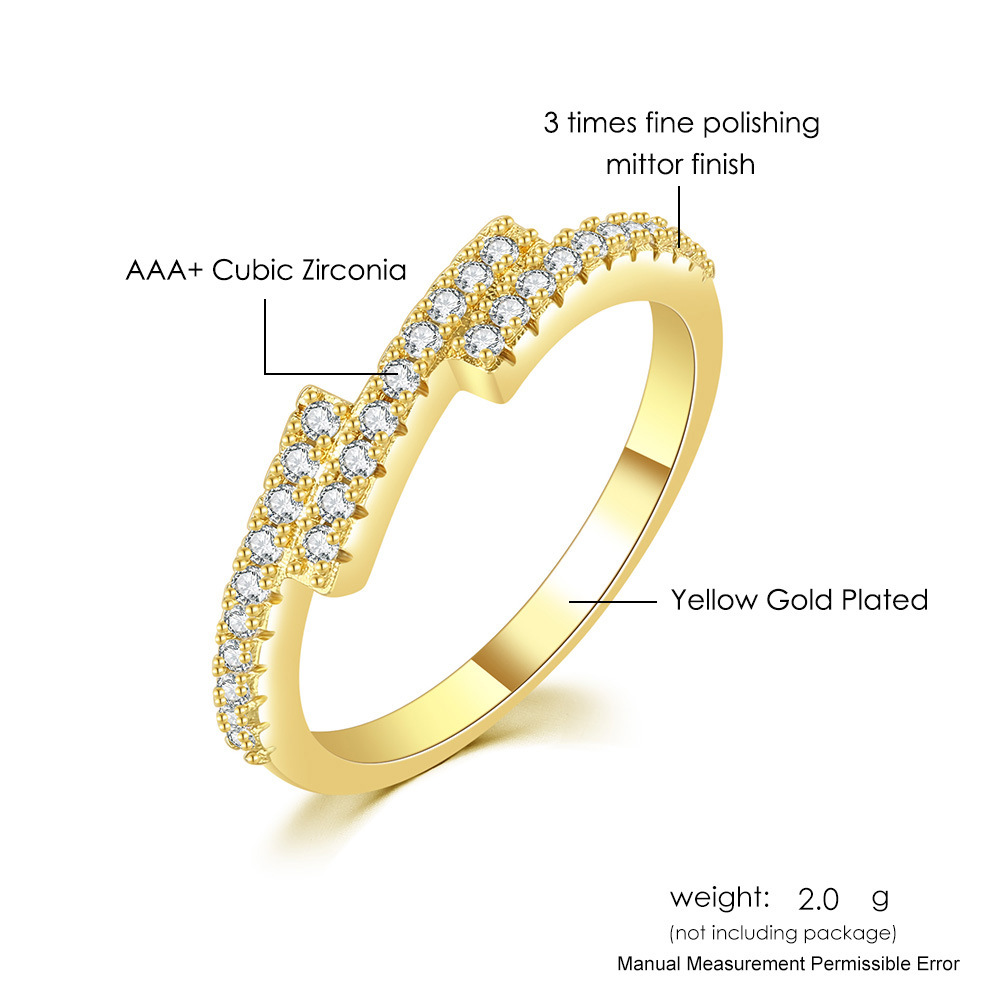 Women's Three-row Full Rhinestone Zircon Micro-inlaid Ring