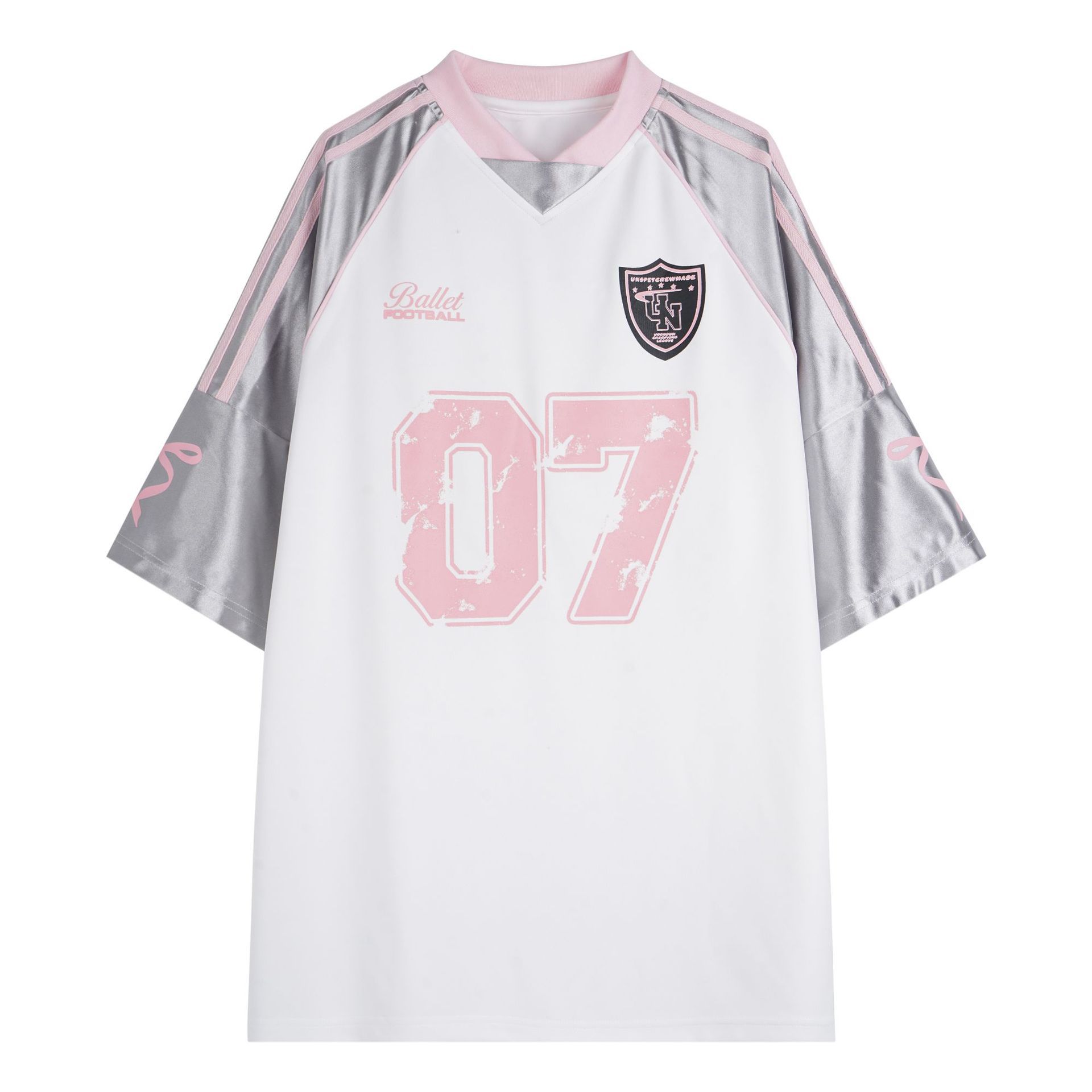 Casual Baseball Collar T-shirt In Contrast Color Women