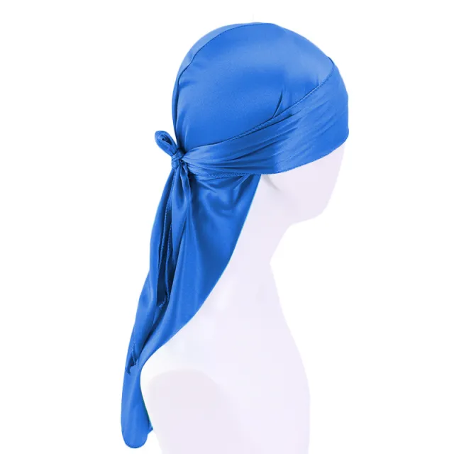 Fashion Personality Silk Strap Tam o' shanter Sapphire Blue - Shop at LoveMi