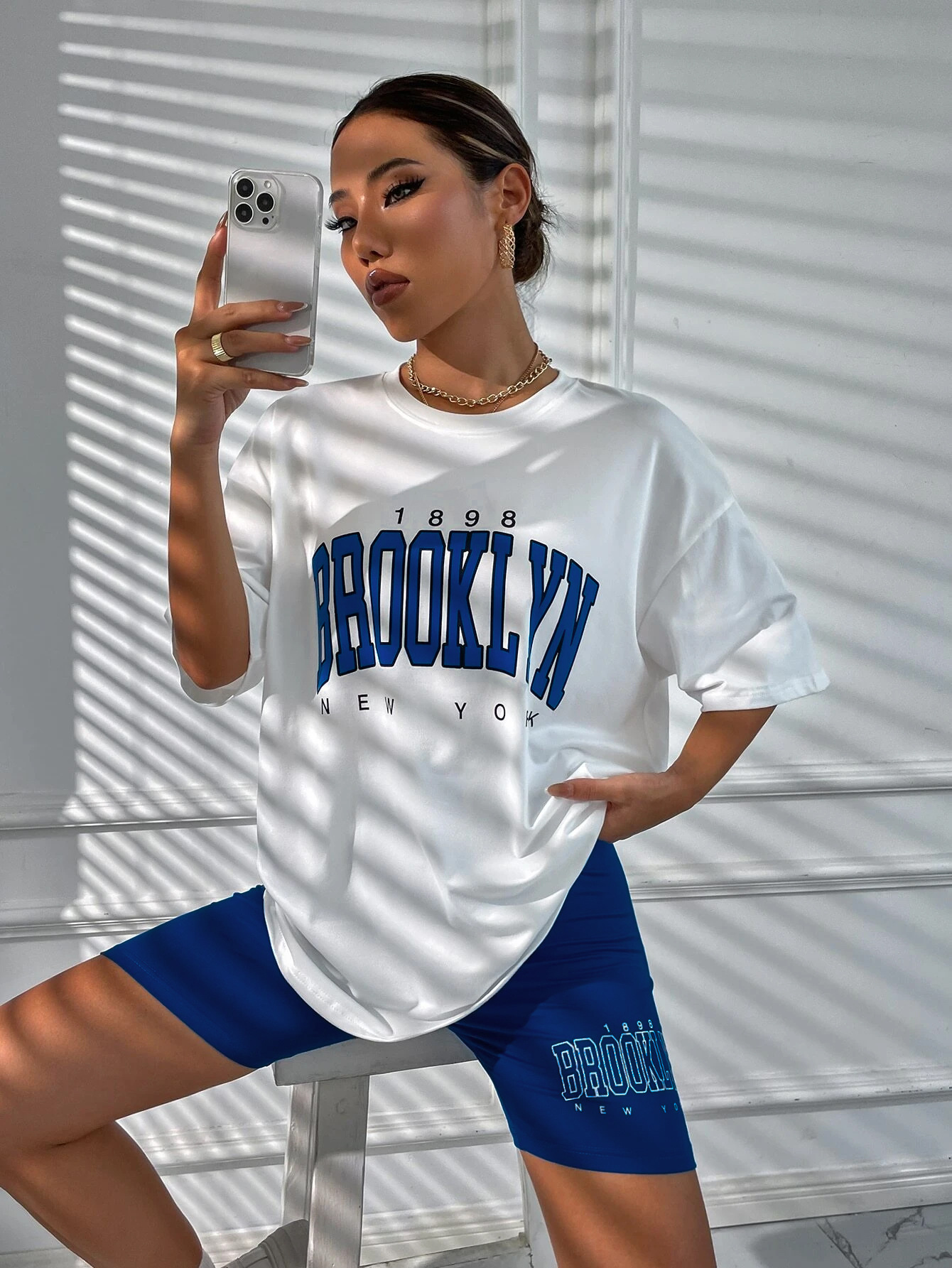 Outer Wear Pullover Leisure Suit Pajamas Loose 05 Blue - Shop at LoveMi