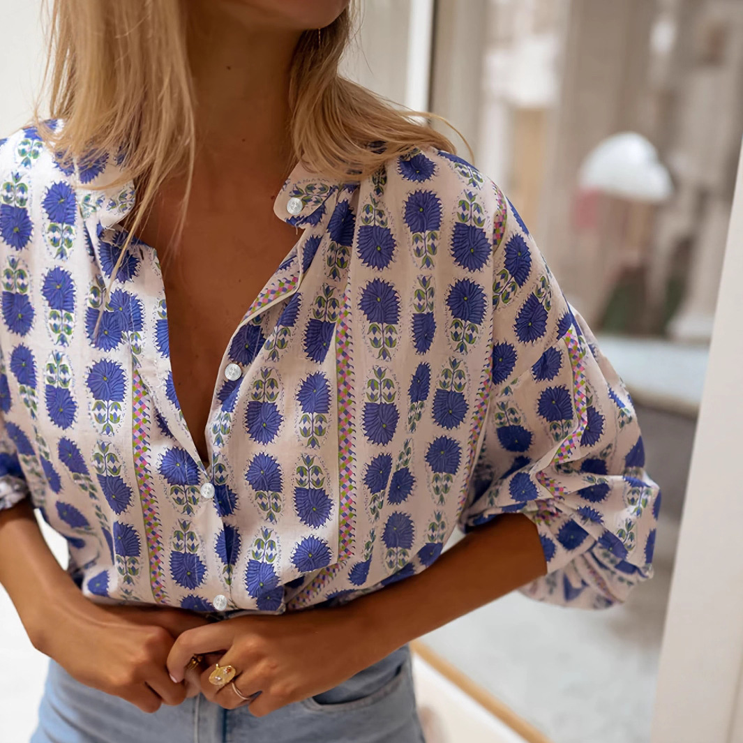 Women's Printed Casual Loose All-Match Shirt - Image 3