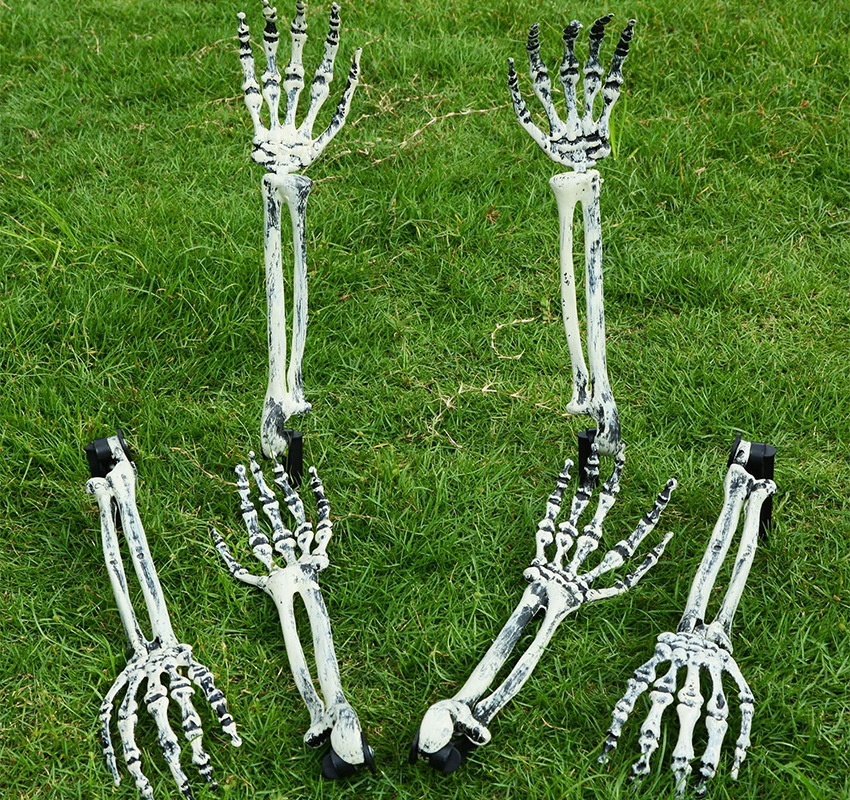 Title 1, Halloween Decorations Simulation Hand Bone Skel...