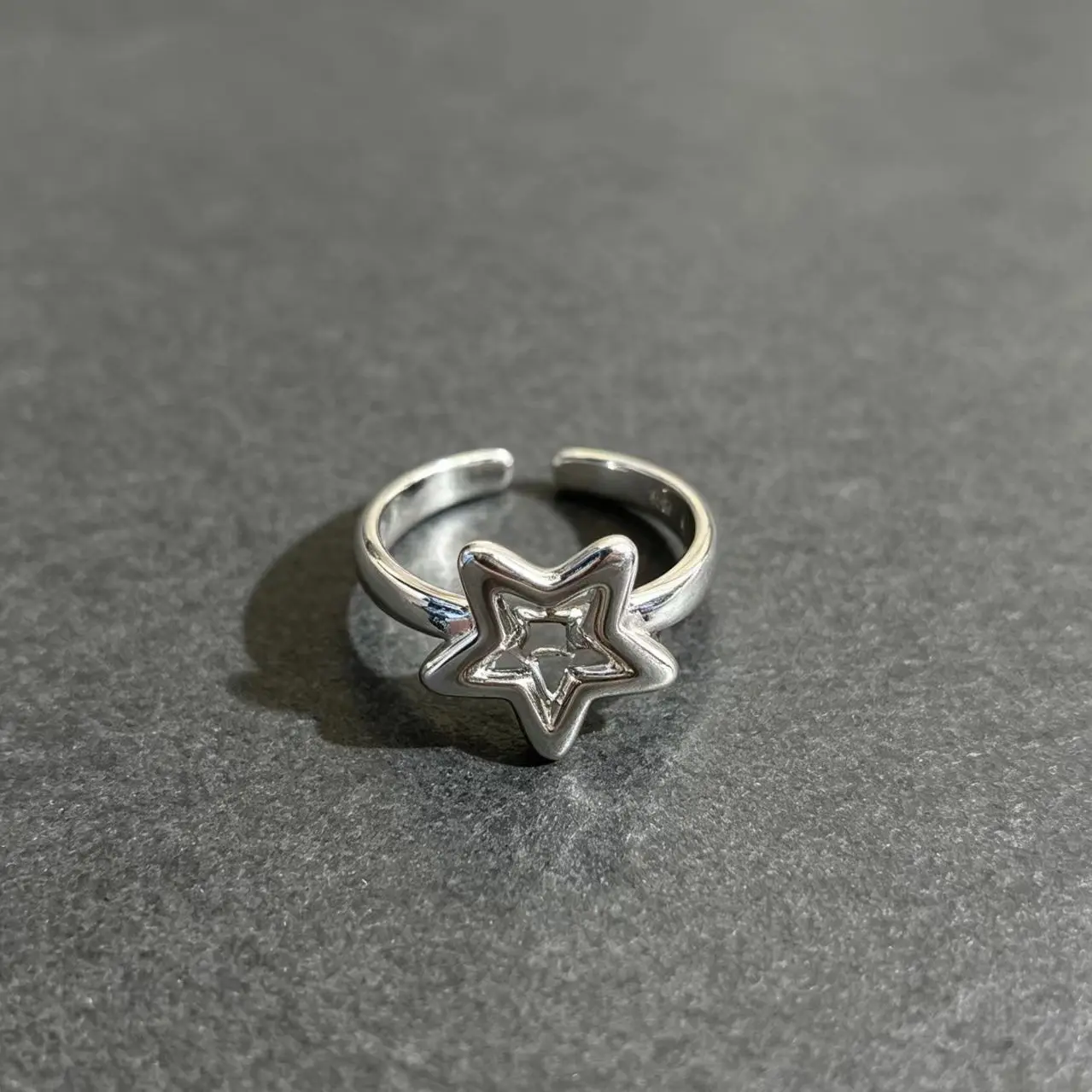 Womens Thai Silver Retro Hollowed-Out Open-End Simple