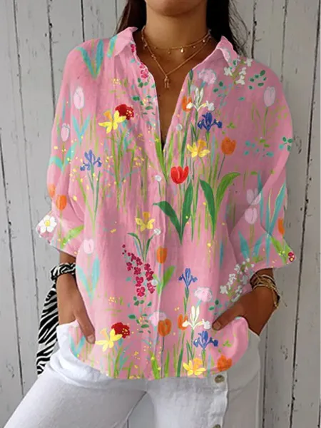 Women's Creative Fashion 3D Printing Lapel Casual Shirt 1224441 Sx2626 2Xl - Shop at LoveMi