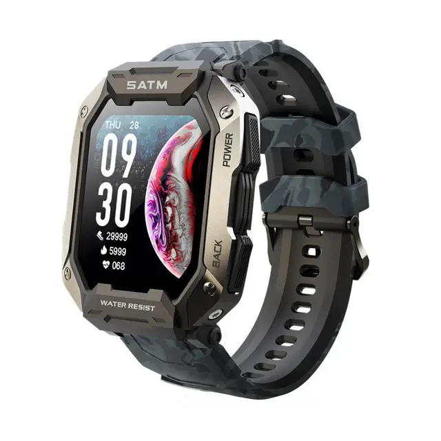 Versatile Silicone Wristband Smartwatch For Men's Leisure