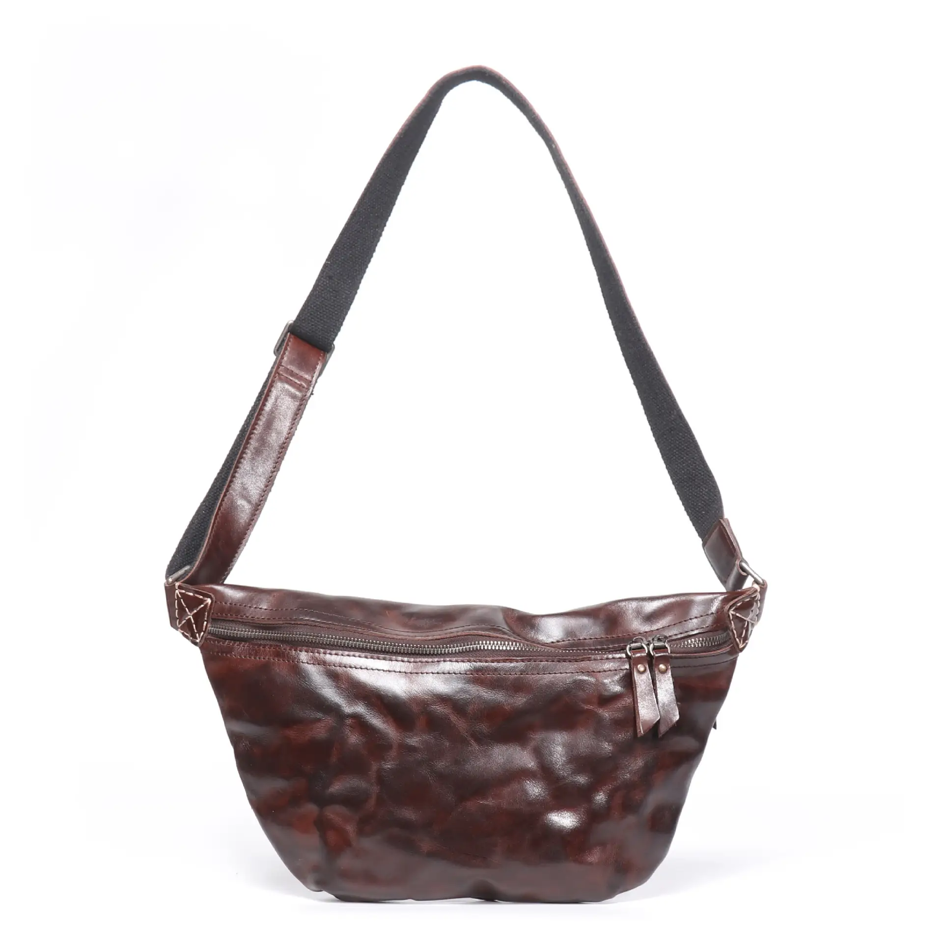 Retro Men's Bag Skull Skin Outdoor Cycling Crossbody Bag