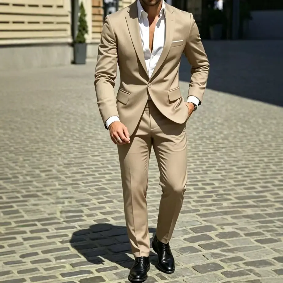 Mens Two-Piece Business Professional Formal Suit