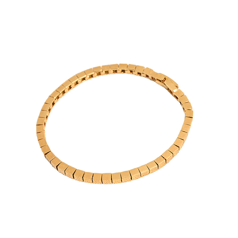 French Gold Stitching Bracelet Simple Fashion Brass Gold - Shop at LoveMi