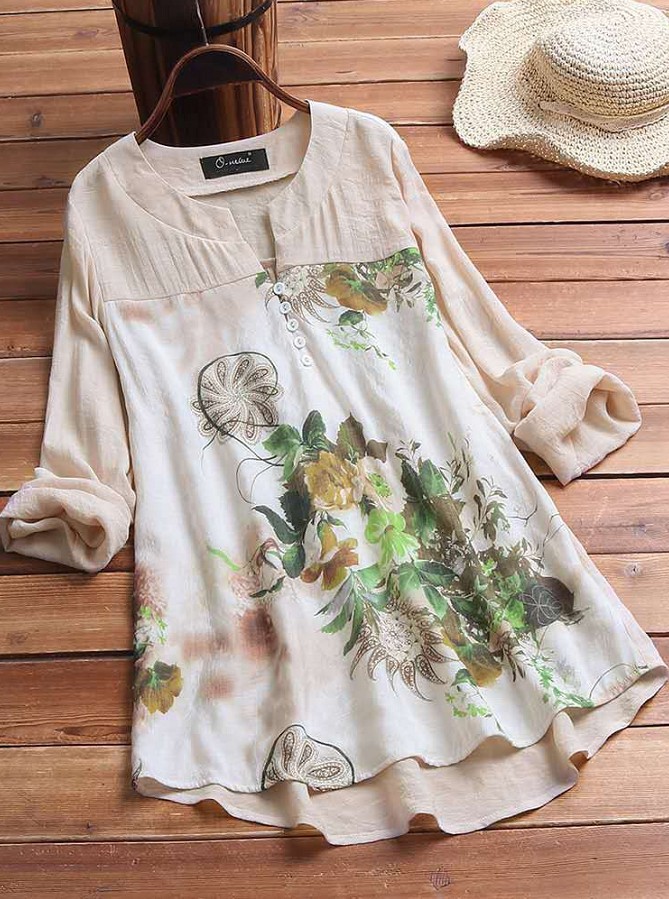 Women's Cotton Shirt (White-S)