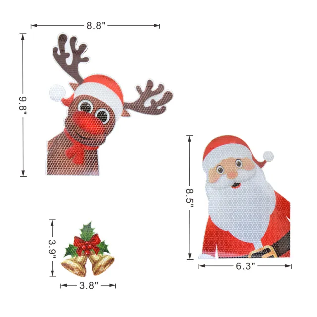 Christmas Honeycomb Reflective Magnetic Decorative Stickers Rfm003 - Shop at LoveMi
