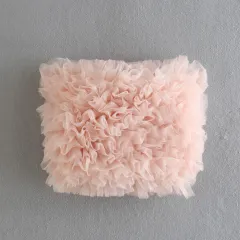 Knitted Cropped Small Top Women - Pink - View 1