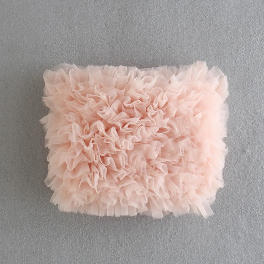 Knitted Cropped Small Top Women - Pink