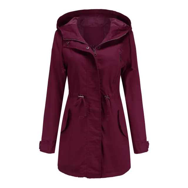 New Cotton Anorak Women's Spring And Autumn Coat Red - Shop at LoveMi