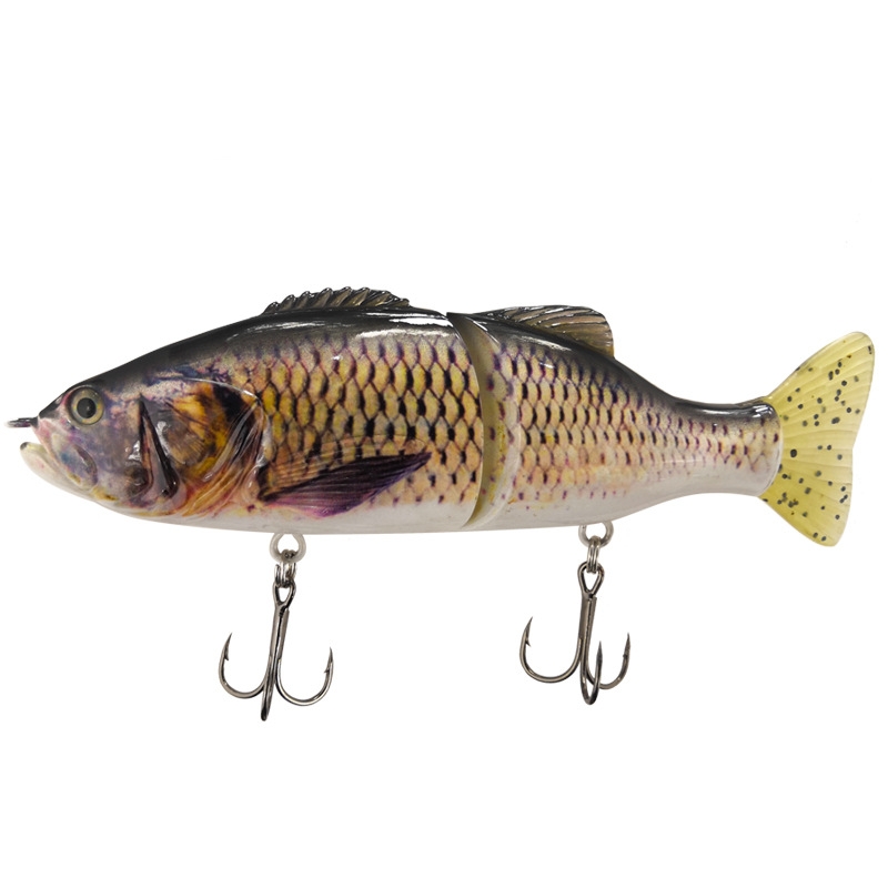 Multi-section Fish Hard Bait PVC Soft Bait S-shaped Swimming Posture Bait Lure - Image 12