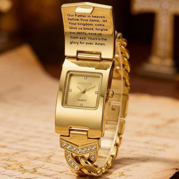 Cross-border Flip-top Cross Watch With Ladies Bracelet 3