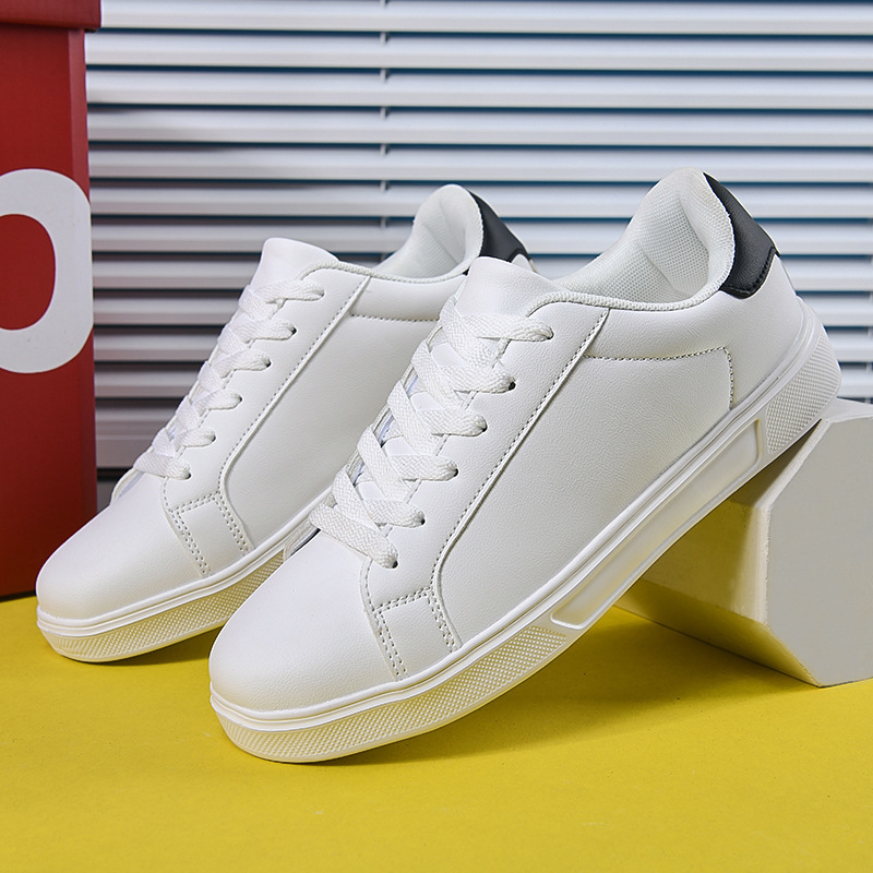 Leather-faced Waterproof Casual Sneakers For Teenagers Casual Skate Shoes
