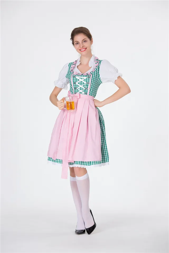 European And American German Beer Festival Clothing Bar Waiter Maid Suit Green - Shop at LoveMi