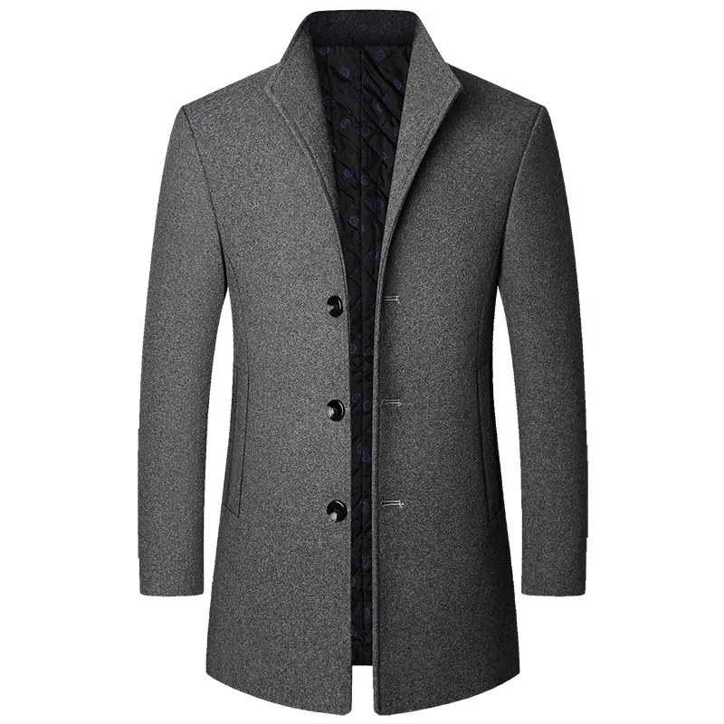 Autumn and Winter Casual Woolen Coat Men