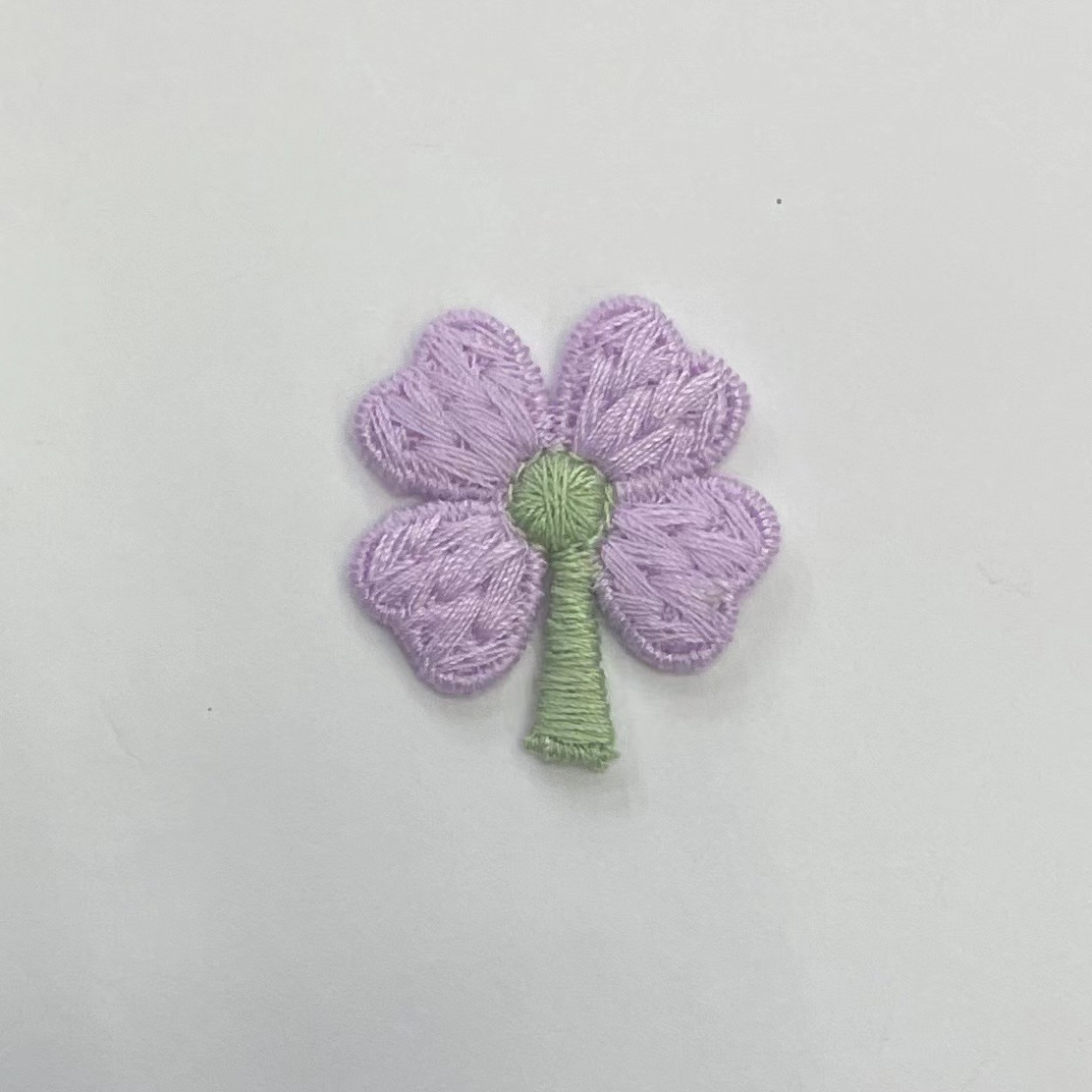 Four-Leaf Clover Embroidery Woven Small Flower Patch Cloth Sticker Accessories - Image 2