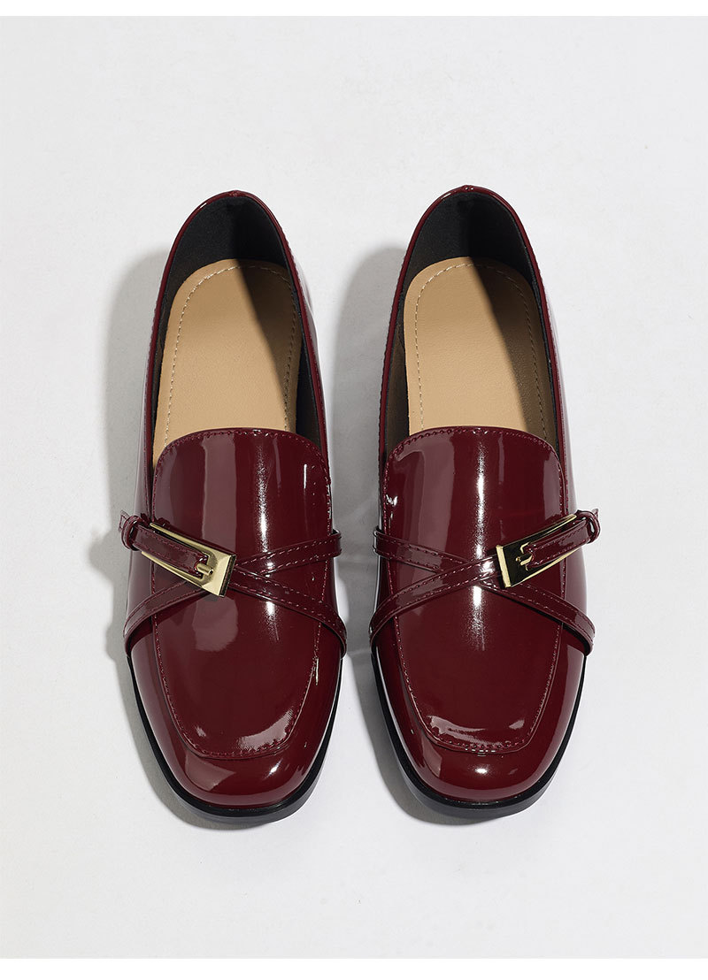 Leather Square Toe Shoes