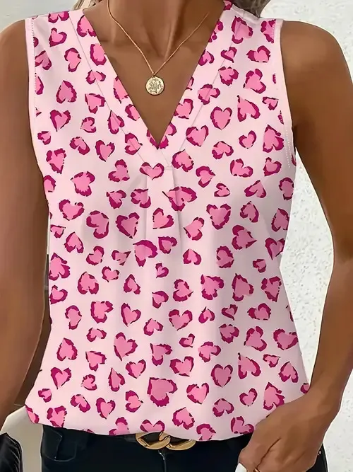 Women's Versatile Minimalist Printed Vest Wb32Rq250507Y016 - Shop at LoveMi