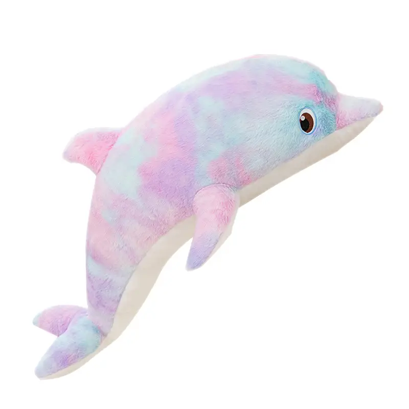 Simulation Colorful Dolphin Doll Plush Toy Pillow