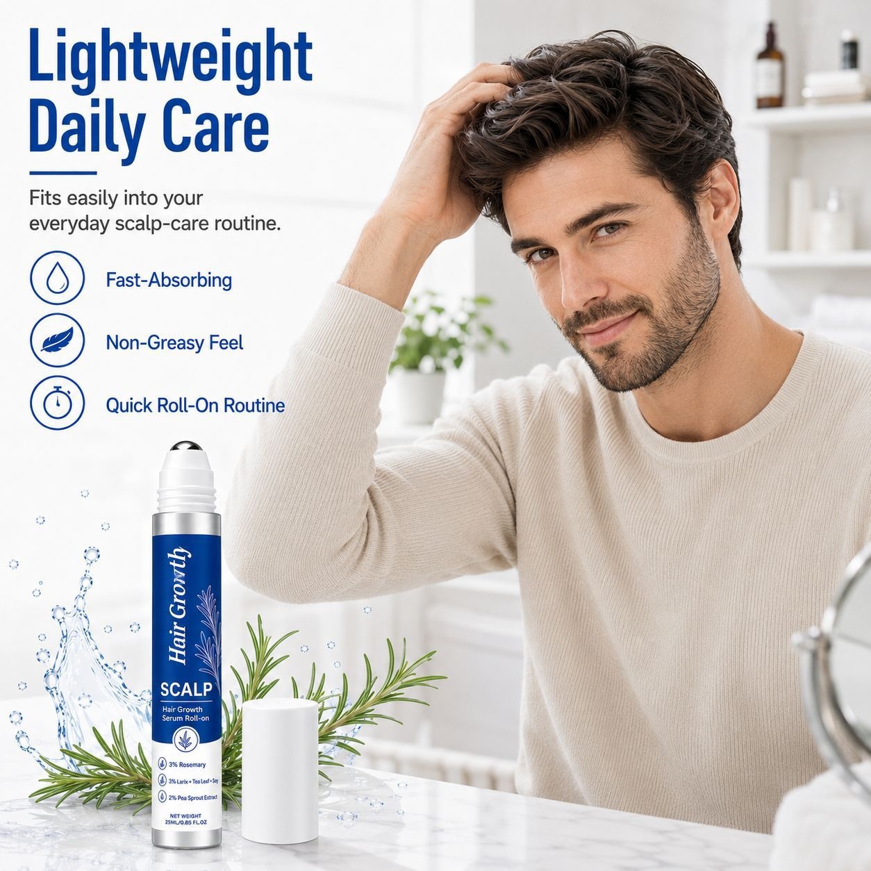 Hair Serum Roller For Gentle Hair Care