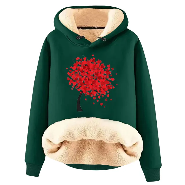 European And American Hooded Sweater Fleece Lined Padded Warm Keeping Loose Hooded Pullover 7 Style - Shop at LoveMi