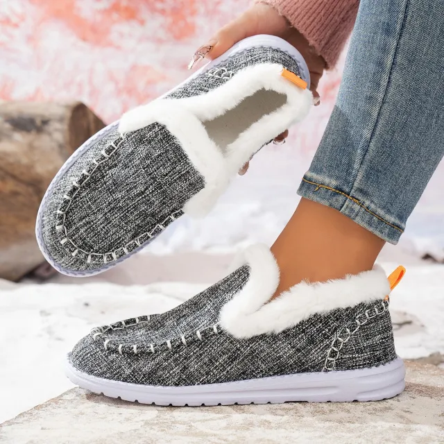Thickened Indoor Leisure Home Warm Top Snow Boots Gray - Shop at LoveMi
