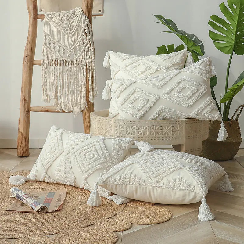Geometric Patterned Waist Support Pillow Decorative Lumbar