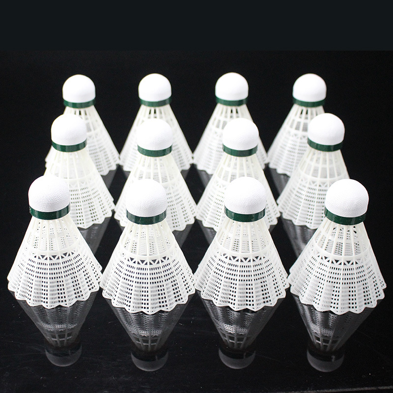 12PCs White Nylon Badminton